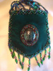 Emerald green amulet bag